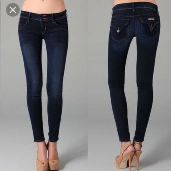 Hudson Jeans Collin Skinny Flap Pocket Dark Blue 26 - Picture 1 of 13